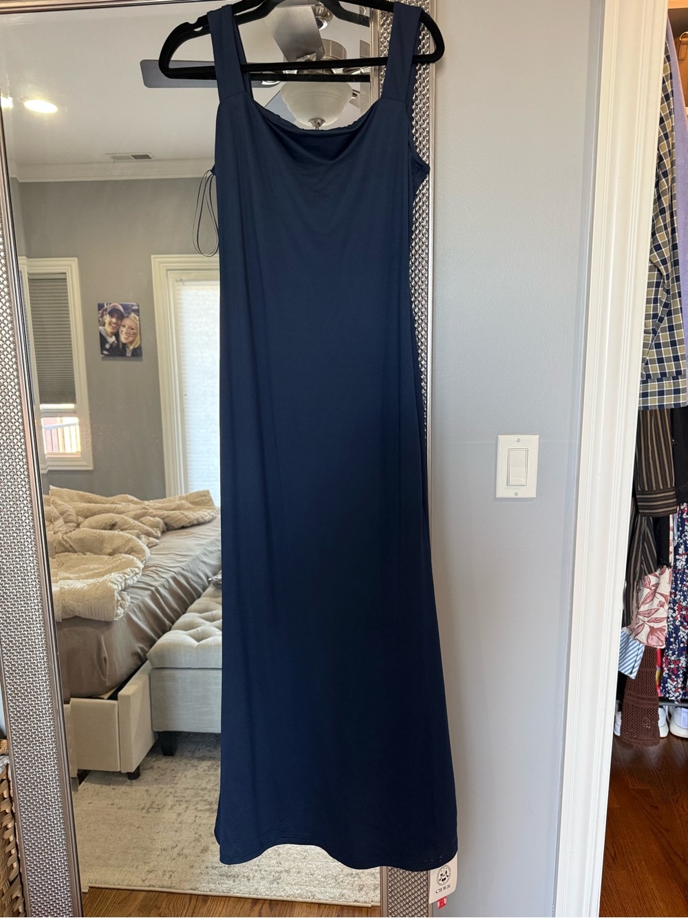 Cider Scoop Neckline Solid Bowknot Backless Maxi Dress